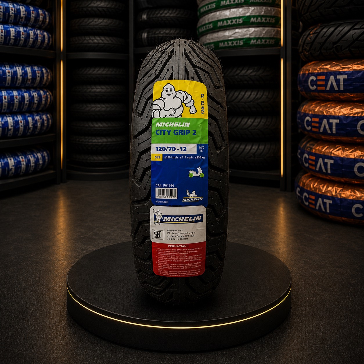 لاستیک سایز 120/70/12 برند Michelin